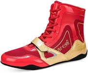 Kervaky Men's Wrestling Shoes Professional Boxing Shoes Fitness Sneakers Lightweight Breathable Weightlifting Shoes Training Shoes, Red, 9