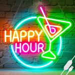 Basaneon Happy Hour Neon Sign Dimma