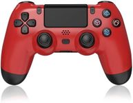 PS4 Controller, Compatible with PS4/PS4 Slim/PS4 Pro with 3.5mm Headphone Jack & 800mAh Built-in Battery Wireless Controller for PS4/PS4 Slim/PC, Dual Vibration&Turbo, Red