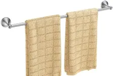 USHOWER Satin Nickel Towel Bar, 24-Inch Towel Racks for Bathroom Wall-Mounted, Heavy Duty Towel Rod Home Decor (Total Length 26-Inch)