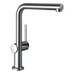 hansgrohe Talis M54 - kitchen tap with pull-out spray, 1 spray, kitchen sink tap with spout height 270 mm, kitchen mixer tap with swivel spout, chrome, 72808000