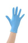 Ruiyang Box of 100 x Blue Medium Disposable Nitrile Gloves For Examination, Medical, Industrial, Hair, Beauty, Food, Janitorial and others - Powder Free, Latex Fre (Blue, Medium)