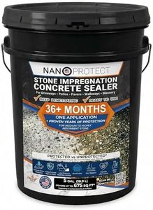 Nanoprotect Concrete & Stone Sealer Indoor & Outdoor | Long-Term Protection Against Water, Stain & Dirt | for Driveway, Patio, Pavers and Any Absorbent Stone | 5 Gal