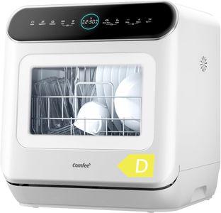 COMFEE Tabletop Dishwasher, 6L Compact Countertop, White