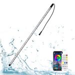 LONGRUNNEW Pond Lights 90CM APP Control LED Strip Color Changing Garden Show Lights for Pond Spillway Waterfall Waterproof IP68 Lighting Bar for Home Decor Pool Fountain Landscape Lighting, Aquarium