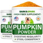 Pumpkin for Dogs - Powdered Fiber Supplement &Stool Softener - Treat Diarrhea, Constipation, Upset Stomach, Food Sensitivity - Improve Digestion - Made in USA - 460g