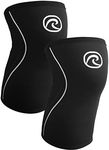 Rehband Knee Sleeve 3mm Neoprene, Lightweight Knee Brace for Endurance and Ball Sports, Unisex Compression Starter Knee-Sleeves, Breathable Running Knee Support, Colour:Black - 1 Pair, Size:Medium