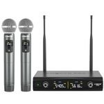 Phenyx Pro UHF Wireless Handheld Microphone System, 30 Adjustable Frequency Cordless Mic Sets with Case, All Metal Build, 200ft Coverage, Suitable for Home Karaoke, Weddings, DJ, Church (PTU-52)