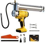 Cordless Grease Gun Compatible with Dewalt 18V 20V Battery, 5 oz/min 12,000 PSI Electric Grease Gun Kit, 22 inch High Pressure Long Hose and Quick-Release Coupling (Battery Not Included)