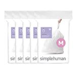 simplehuman Code M Custom Fit Drawstring Trash Bags, 45 Liter / 11.9 Gallon, White, 100 Count