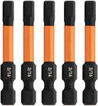 Hex 3/16" Impact Driver Bit - Railer Allen Wrench Drill Hex Bits. 1/4 Quick Release S2 Steel 2 inch 3/16" Hex Bits. (5 Pack)
