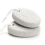 zoerbufan 2 Pack Pumice Stone for Feet/Hands/Body, Natural Lava Pumice Stone for Dead Hard Skin Removal, Foot Scrubber, White Callus Remover, Foot File for Men/Women for Exfoliation(Grey)
