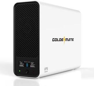 GOLDENMATE 1000VA/600W Lithium UPS Battery Backup and Surge Protector, Backup Battery Power Supply with LiFePO4 Batteries(153.6 Wh), Sinewave UPS System, 10 Years Lifespan, 8-Outlets, LCD Display