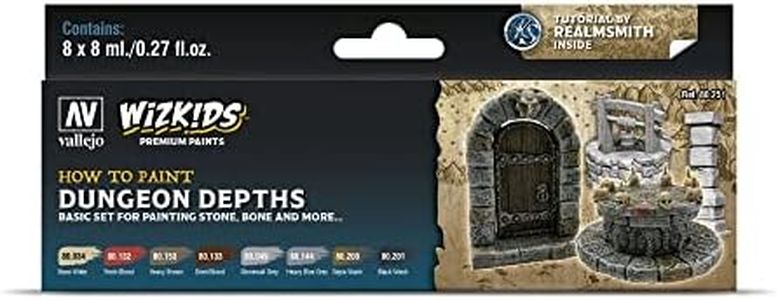 Vallejo Wizkids Premium Paint Dungeon Depths 8 piece Colours Set