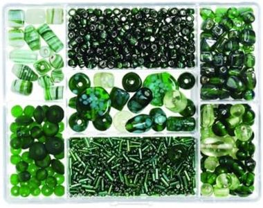 Darice(R) Glass Bead Box - 110gr/Green by Darice