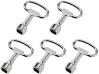 eMagTech 5pcs Electrical Cabinet Key Zinc Alloy Square Socket Utility Key Square Socket Spanner Key 13x8x8mm for Gas Water Meter Box Silver