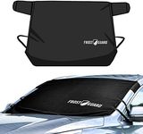 FrostGuard Glove | Car Windshield Cover for Ice and Snow - Standard Size, Fits Sedans and Compact Cars - Features Elastic Loops, Security Panels + Storage Pouch - Black, Measures 59 x 41 Inches