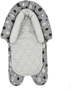 Travel Bug Baby & Toddler 2-in-1 Head Support Duo Head Support for Car Seats, Strollers & Bouncers (Black/Grey/White), 8x2.75x10 Inch (Pack of 1)