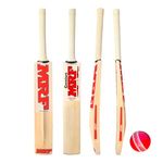 AARAV mrf Cricket Bat Kashmir Willow with Red Leather Ball, Bat Cover| Professional Cricket bat | Leather bat | mrf Cricket bat