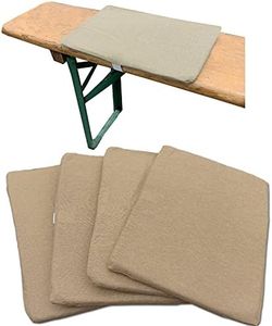 JEMIDI Lot coussins de chaise - 4x galette de chaise 35 x 24 x 1,5 cm - 4x coussin pour extérieur banc pique nique stade garden party terrasse