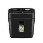 Amazon Basics 8-Sheet Cross Cut Paper and Credit Card Shredder | 11.5 Liter Waste Basket Capacity| for Office and Home Usage | 1 Year Brand Warranty