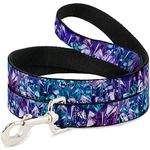 Buckle-Down Dog Leash Crystals2 Blues Purples 6 Feet Long 1.5 Inch Wide