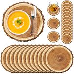 Geosar 200 Disposable Paper Placemats and Coasters Set Summer Hawaiian Luau Placemat with Coasters Outdoor Indoor for Greenery Jungle Dining Table Decoration Shower Birthday(Wood Grain)