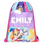 Paw Patrol Skye Personalised Drawstring Bag for Kids PE Bag - Kids School Bag - Personalised Gift For Kids - Swimming Bag For Kids Pink