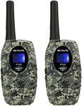 Retevis RT628 Kids Walkie Talkies, Long Range 8CH for 3-12 Years Old Children, Toy Gifts for Camping Outdoor Adventures (1 Pair, Camouflage)