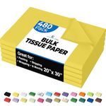 480 Sheets Bulk Yellow Tissue Paper - 20" x 30" Packing Paper Sheets for Moving - 10lb Wrapping Paper - Newsprint Paper for Packing, Gift Wrapping, Moving Supplies & Protecting - Crown Display