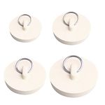 nuoshen 4 Pcs Bath Plugs,Sink Plug Rubber Drain Stopper Kitchen Sink Plug with Hanging Ring for Bathtub,Bathroom (4 Sizes)