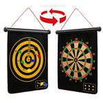 InciFuerza 15-Inch Double-Sided Magnetic Felt Dartboard Set with 6 Safe Darts, Ideal for Family Entertainment and Office Relaxation