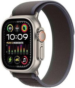 Apple Watch Ultra 2 [GPS + Cellular 49mm] Smartwatch with Rugged Titanium Case & Blue/Black Trail Loop M/L. Fitness Tracker, Precision GPS, Action Button, Extra-Long Battery Life