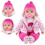 The Magic Toy Shop Bibi Doll - 20" Lifelike Large Size Soft Bodied Baby Doll Girls Boys Toy With Dummy & Sounds (Spotty Coat)