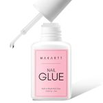 Makartt Nail Glue for Acrylic Nails, Strong Nail Glue with Brush, Professional Nail Adhesive Glue for Broken Nails with Long Lasting, S-05…