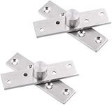 360 Degree Door Pivot Hinge, Tiberham 2Pcs Stainless Steel Rotation Hidden Door Centre Shaft Pivot Hinges, Heavy Duty Concealed Rotating Door Hinge with Fixing Screws (75 x 17 mm)