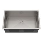 MENSARJOR Kitchen Sink, 30 x 18 inch Undermount Kitchen Sink, 16 Gauge Stainless Steel Sink, Handmade for Single Bowl Kitchen Sink or Outdoor Sink