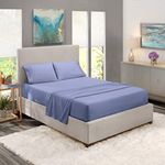 Nestl Deep Pocket Full Sheets - 4 Piece Full Size Bed Sheets with Fitted Sheet, Flat Sheet, Pillow Cases - Extra Soft Bedsheet Set with Deep Pockets for Full Size - Steel Blue