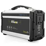 Rechargeable Battery Portable Power Generator - 222-Watt Solar Panel Compatible, Dual USB Device Charge Ports, Digital LED Display Panel - Works with Phones, Tablets & Laptops - SereneLife SLSPGN30.