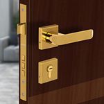 Plantex Triple Security Door Lock for Home/Main Door Lock Set with 3 Years of Warranty/Mortise Lock for Door with Brass Lock Body & Cylinder (7110 - Gold Finish)