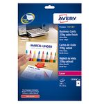 Avery C32026-25 Printable Double-Sided Satin Finish Business Cards, 10 Cards Per A4 Sheet, White