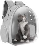 Cat Carrier Backpack Portable Pet Travel Solution Pet Carrier Dog Carrier Backpack Bag Space Capsule for Small Medium Cat Puppy Dog Travel Hiking Walking Camping Up to 17Lb (Grey)