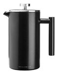 Bellemain French Press Double Walled Insulated 304 Stainless Steel Coffee Maker, (Black, 35 oz),Micro Mesh Filtration, Extra Filter Included, No Coffee Grounds, Rust Free, Dishwasher Safe