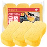 GADLANE Jumbo Car Wash Sponges 3 Pack - Super Absorbent Car Sponge Set for Car Exterior & Window Washing - Non-Scratch Large Sponges Microfibre Mesh Car Cleaning Sponge - Pack Of 3