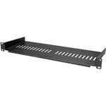 StarTech.com 1U Server Rack Shelf - Universal Vented Rack Mount Cantilever Tray for 19" Network Equipment Rack & Cabinet - Heavy Duty Steel - Weight Capacity 44lb/20kg - 7" Deep Shelf (CABSHELF1U7V)