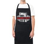 Be Buz Customise Any Text Any Photo Any Colour Printed Apron For Kitchen BBQ grill chef Aprons for Men Women Create Personalised Apron with Pockets Custom Apron gift for Him Her (Design 3)