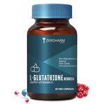 ZEROHARM L-Glutathione Reduced with Vitamin C, E & Biotin | Glutathione Capsules for Skin Whitening | Skin Glow, Pigmentation & Collagen Support for Men and Women | 1000mg per Serving | 60 Capsules