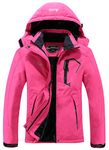 MOERDENG Women's Waterproof Ski Jacket Warm Winter Snow Coat Mountain Windbreaker Hooded Raincoat