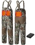 TIDEWE Hunting Bibs Heated with Battery, Insulated Fishing Bibs (Next Camo G2 Size M)