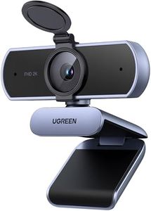 UGREEN 2K Webcam for PC Ultra HD 1080P Computer Webcam with Microphone, PC Camera with Privacy Cover, USB Web Camera for Streaming, Conference, Video Calling, Zoom, Skype, Teams, FaceTime,Grey